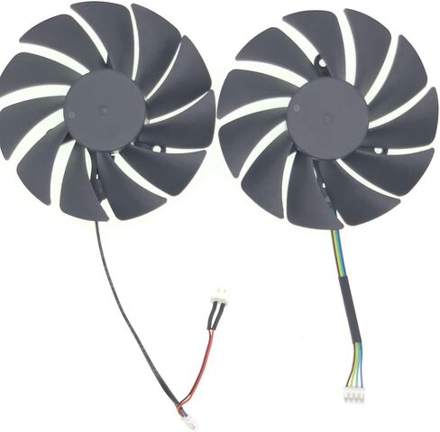 مروحة تبريد بطاقة الرسومات LEYEYDOJX الجديدة PLA09215B12H لأجهزة Lenovo/Dell RTX 3060 3070 3080 3090 (يسار + يمين) DC12V 0.55A مروحتان!! in Kuwait