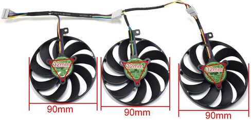 inRobert T129215SU 4 pin + 6pin +7 pin GPU Cooler Video Card Replacement for ASUS RTX 2060 2070 2080 5700 Gaming Graphics Card (4pin+6pin+7pin) in Saudi Arabia