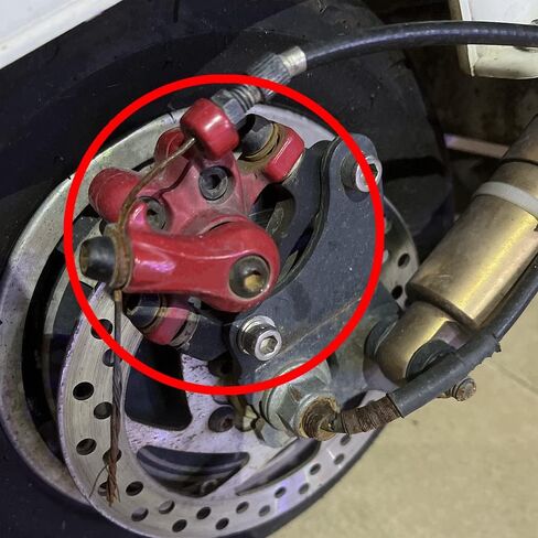 A Pair Red 51MM Brake Caliper Electric Scooter Mechanical Disc Brake Right Side for 8in 10in m365 Electric Scooter 120-140-160MM Brake disc in Saudi Arabia