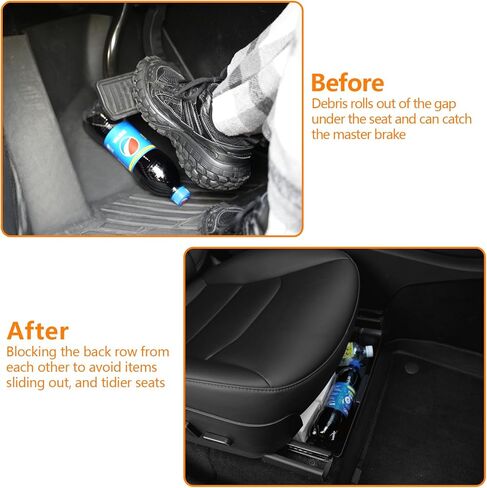 GSYLCMKP 2 قطعة صندوق منظم تخزين تحت المقعد لطراز تسلا Y 2023، صندوق TPE منظم صينية تخزين طراز تسلا Y ملحقات 2023 in Kuwait