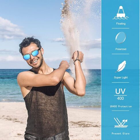 MALIDAK Fishing Sunglasses, Polarized Floating Sunglasses For Surfing, Fishing, Boating Sunglasses for Men Women in Kuwait
