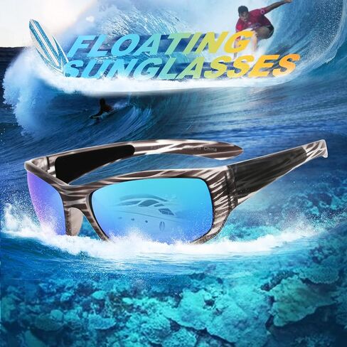 MALIDAK Fishing Sunglasses, Polarized Floating Sunglasses For Surfing, Fishing, Boating Sunglasses for Men Women in Kuwait