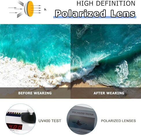 MALIDAK Fishing Sunglasses, Polarized Floating Sunglasses For Surfing, Fishing, Boating Sunglasses for Men Women in Kuwait