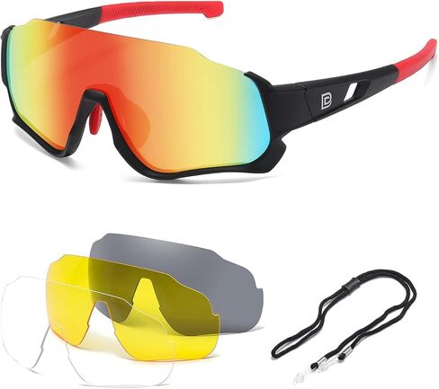 DUCO Polarized Kids Sunglasses Youth Baseball Sun Glasses Sports Teens Cycling Shades Boys Girls with 3 Lenses DK280 in Saudi Arabia