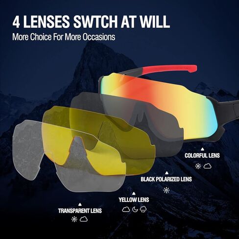 DUCO Polarized Kids Sunglasses Youth Baseball Sun Glasses Sports Teens Cycling Shades Boys Girls with 3 Lenses DK280 in Saudi Arabia