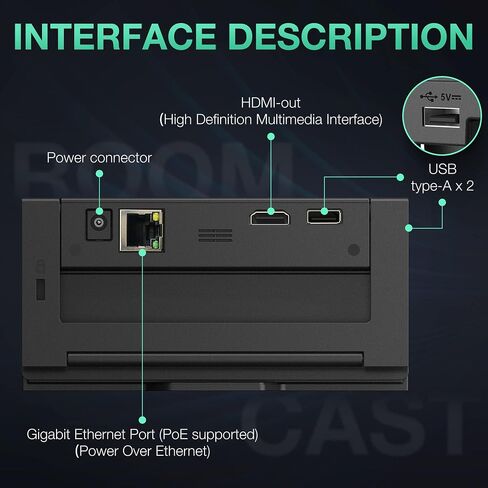 Yealink RoomCast 4K Ultra HD Multi-Sharing Experience with Wireless Presentation Pod, Miracast, AirPlay & Google Cast for Effective Collaboration in Meeting Rooms and Workspaces in Saudi Arabia