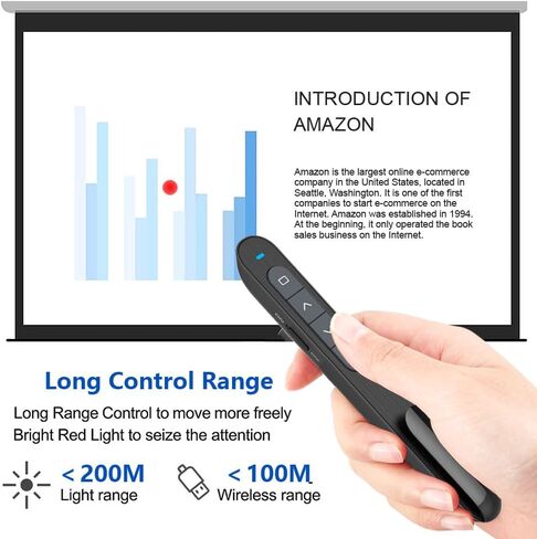 Presentation Clicker for PowerPoint Remote, Hyperlink Volume Wireless Presenter Remote Presentation Pointer, USB Presentation Remote Slide Advancer PPT Clicker for Computer Laptop Mac in Saudi Arabia