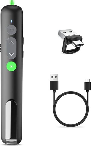 LETEAPII Powerpoint Clicker with Laser Pointer: Wireless Presentation Remote Presenter, Finger Ring Power Point PPT Clickers, Rechargeable Hyperlink Google Slide Advancer for Mac, Laptop, Computer in Saudi Arabia