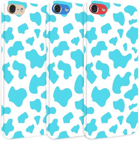 Glisten - iPod Touch 7th / 6th / 5th Generation Case - Cow Skin Sky Blue Print Design Printed Slim Plastic Hard Snap on Protective Designer Back Phone Case/Cover for iPod Touch 7/6 / 5., White in Kuwait