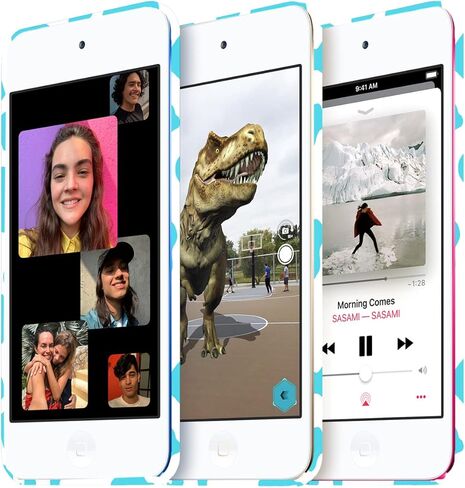 Glisten - iPod Touch 7th / 6th / 5th Generation Case - Cow Skin Sky Blue Print Design Printed Slim Plastic Hard Snap on Protective Designer Back Phone Case/Cover for iPod Touch 7/6 / 5., White in Kuwait