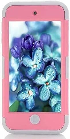 حافظة لجهاز iPod Touch الجيل السابع / السادس / الخامس، حافظة صلبة مزدوجة الطبقات من البولي كربونات + غطاء صلب من السيليكون المقاوم للصدمات عالي التحمل لجهاز Apple iPod Touch 7 6 5 (أسود + أزرق) in Kuwait