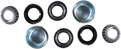 Two (2) 4 on 4" Trailer Axle Kits 2000 lbs Idler Hubs Round Spindles Bearings Seals in Saudi Arabia
