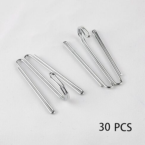 شريط ستارة (11 ياردة) مع 30 قطعة من الخطافات غير القابل للصدأ على شكل عرض للستارة المطوية جيدة لنظام مسار الستارة أو القضبان مع حلقات الستارة in Kuwait