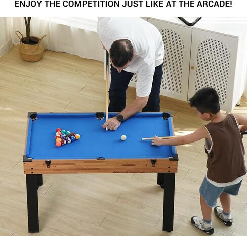 TALLO 4-in-1 Game Table, 48-in Folding Portable Combo Game Table Set w/Ping Pong, Slide Hockey, Pool Billiards for Kids and Adults, Indoor and Outdoor Games in Saudi Arabia