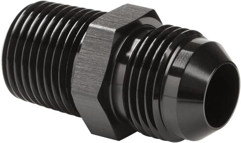 Podavelle 6AN ذكر مضيئة إلى 1/8 NPT محول تركيب الأنابيب موصل الاتحاد مستقيم الألومنيوم الأسود، حزمة من 2 in Kuwait