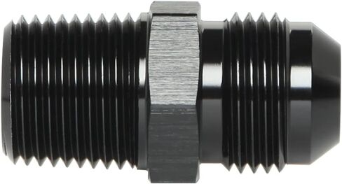 Podavelle 6AN ذكر مضيئة إلى 1/8 NPT محول تركيب الأنابيب موصل الاتحاد مستقيم الألومنيوم الأسود، حزمة من 2 in Kuwait