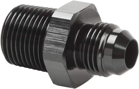 Podavelle 6AN ذكر مضيئة إلى 1/8 NPT محول تركيب الأنابيب موصل الاتحاد مستقيم الألومنيوم الأسود، حزمة من 2 in Kuwait