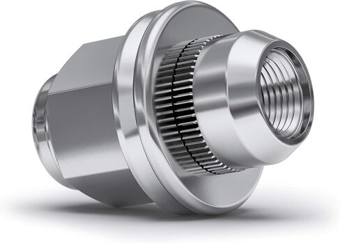 White Knight M12x1.5 Thread OEM Lug Nuts - 4 Chrome Toyota Lug Nuts with Washer - Med Mag Lug Nut Seating - Carbon Steel for Durable Construction & Easy Installation - 5307-4 in Saudi Arabia