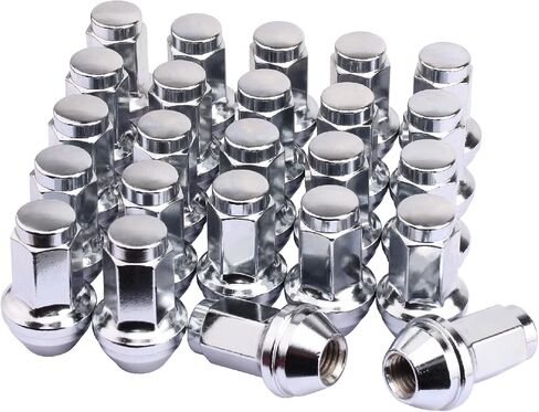 مجموعة من 24، 14x2.0 مم 13/16 Hex OEM نمط المصنع صواميل كبيرة لمقعد الجوزة لـ 2001-2014 F150 Expedition Navigator Factory Wheels مقعد كبير من البلوط، أسود in Kuwait