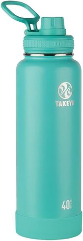 Takeya Actives Insulated Stainless Steel Water Bottle with Spout Lid, 24 Ounce, Midnight Blue in Saudi Arabia