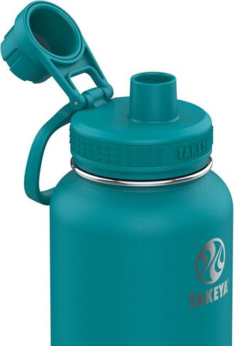 Takeya Actives Insulated Stainless Steel Water Bottle with Spout Lid, 24 Ounce, Midnight Blue in Saudi Arabia