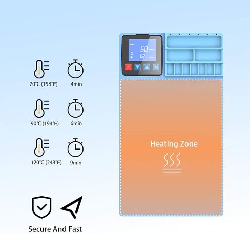 Heating Pad Compatible with iPad iPhone Smartphone LCD Screen Separator Machine Repair Tools Heat Plate in Kuwait