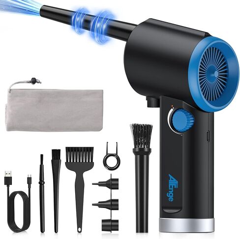 Electric Air Duster, Cordless Air Duster, Rechargeable Compressed Air Duster, 33000 RPM Air Blower, Two Smart Start Modes, Good Replacement for Compressed Air Can, Reusable Dust Destroyer… in Saudi Arabia