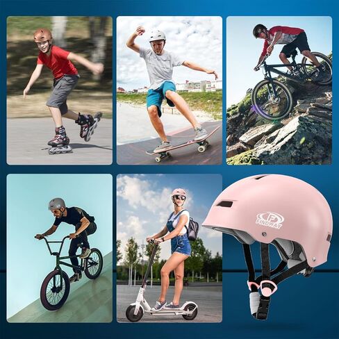 Findway Skateboard Bike Helmet - Bicycle Helmet for Kids Youth & Adults Suitable for Commuter,Skate, Scooter, Longboard & Incline Skating Rollerblading in Kuwait