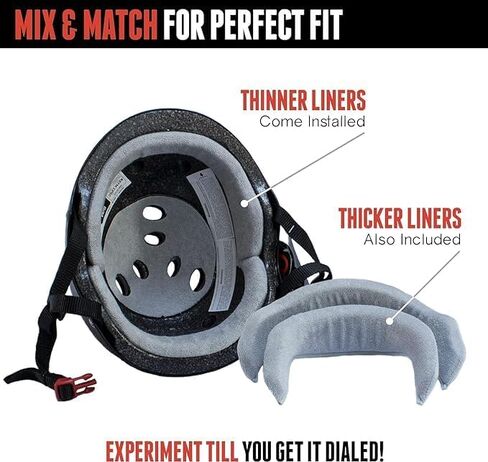 Triple Eight The Certified Sweatsaver Helmet for Skateboarding, BMX, Roller Derby and Roller Skating, Silver Glitter, L/XL in Saudi Arabia