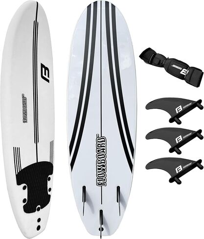 تشتمل إسفنجة لوح ركوب الأمواج FLOWBOARD على (3) زعانف مقود بطول 6 أقدام و(2) أوتار خشبية للأطفال والكبار من المبتدئين إلى المتوسطين - 6 أقدام و7 أقدام تأتي مع وسادة جر عالية الأداء in Kuwait