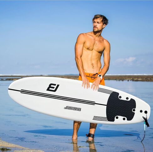 تشتمل إسفنجة لوح ركوب الأمواج FLOWBOARD على (3) زعانف مقود بطول 6 أقدام و(2) أوتار خشبية للأطفال والكبار من المبتدئين إلى المتوسطين - 6 أقدام و7 أقدام تأتي مع وسادة جر عالية الأداء in Kuwait