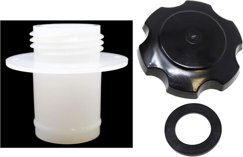 غطاء غاز Kawasaki Jet Ski لما بعد البيع وحشية ومجموعة رقبة حشو خزان الوقود الأبيض OEM # 59231-3734/51049-3714 (أسود) in Kuwait