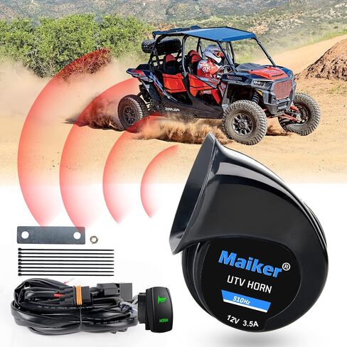 طقم قرن MAIKER UTV، طقم قرن RZR سهل التركيب مع مفتاح متأرجح 12 فولت 510 هرتز لـ Polaris RZR Ranger، PRO XP، Can Am، حتى 2021 in Kuwait