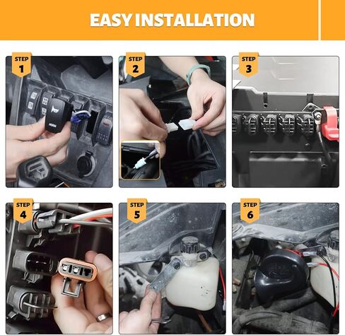 طقم قرن MAIKER UTV، طقم قرن RZR سهل التركيب مع مفتاح متأرجح 12 فولت 510 هرتز لـ Polaris RZR Ranger، PRO XP، Can Am، حتى 2021 in Kuwait