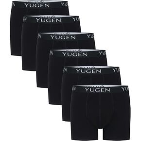 YUGEN Men's Cotton Boxer Briefs Boxers for Men Soft and Breathable Cotton Underwear Moisture Wicking Every Day