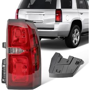 Tail Lights Fit For Chevy Tahoe Suburban 2015 2016 2017 2018 2019 2020 LED Rear Brake Back Up Cover Taillights Lens Assembly Left Driver Side Replaces GM2800264 84467058(Lamp Included)