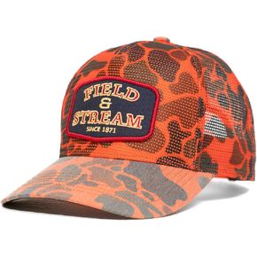 Field & Stream Men's Roosevelt Snap Back Mesh Cap, Orange Camo