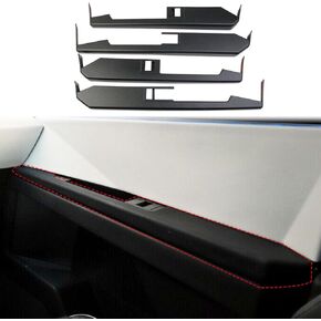 Matte Carbon Fiber Style Interior Door Armrest Window Lift Switch Panel Cover Trims Accessoriess for Tesla Cybertruck