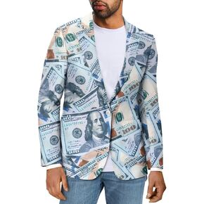 Blazer for Men One Button Notched Lapel Suit Jacket Casual Business Jackets Sports Coats Slim Fit Plus Size Blazer in Saudi Arabia