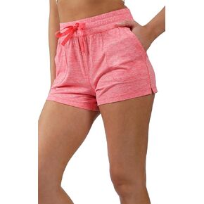 90 Degree By Reflex Lightweight Lounge Shorts - Casual Summer Jersey Shorts for Women - HTR. Heat Wave - 2X