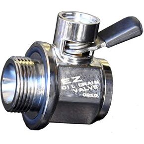EZ (EZ-210) Silver 1-1/16"-12 UNF Thread Size Oil Drain Valve