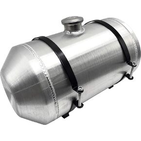JSD 6.75 Gallon 10 x20" Spun Aluminum Fuel Tank / Gas Tank 3/8 inch NPT Outlet Center Fill