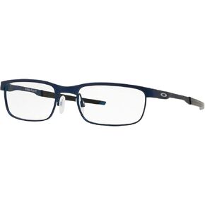 Oakley OX3222 Eyeglasses Bundle: OX 3222 322203 Steel Plate Powder Midnight and Large Black leash Accessory kit