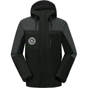 CAMELSPORTS Men's Mountain Ski Jacket 3 in 1 Waterproof Winter Jacket Warm Snow Jacket Hooded Rain Coat Windproof Winter Coat