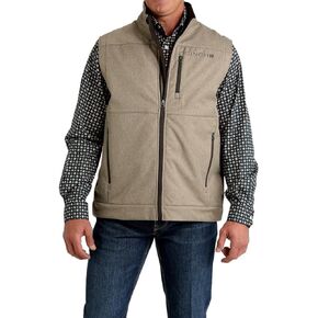Cinch Men's Textured Logo Concealed Carry Zip Bonded Vest - MWV1541009 X- US