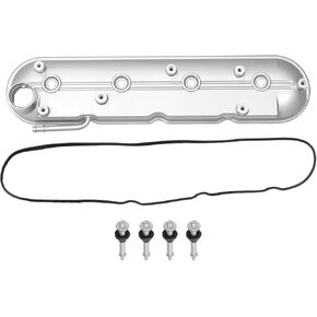 Engine Valve Cover No.12582224/264-759 Right Side Valve Rocker Cover for Chevrolet Tahoe 2000-2008 Aluminum Alloy Silver Tone with Gasket