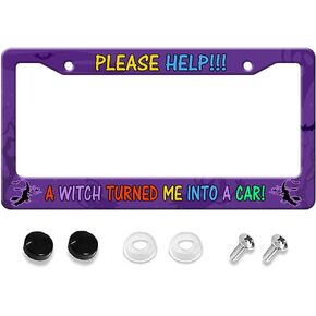 If You're Gonna Hit My Car, Make Sure You Kill Me! Stainless Steel License Plate Holder Accessory Decorative 2 Holes and Screws Fits US Standard License Plates Size 12 x 6 Inches for Men Women