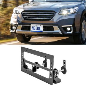 Grille License Plate Holder Front License Mount Bracket All-Around Adjustable Without Drilling Compatible with Subaru BRZ WRX Outback Forester Crosstrek Ascent Solterra Impreza Legacy etc