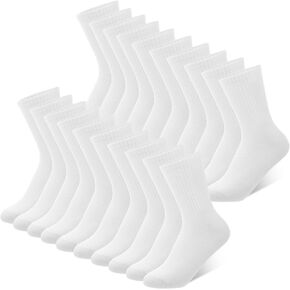simarro Long Crew Socks For Women, 10 Pairs Of Thin Socks Lightweight Casual Crew Socks Soft Cotton Socks Women Above Ankle Crew Socks Scrunch Socks Fit Stretchy Casual Business Dress Size 6-11