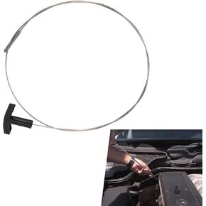 1 PC Car Transmission Oil Dipstick, 3.9Ft T-Shaped Plastic Handle + Stainless Steel Wire Transmission Fluid Level Dipstick, Replaces OEM No. 3C3Z6750AA Accessories, for Ford (Black & Silver)